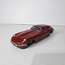 Vintage Bandai Made In Japan Tin Litho Friction Jaguar XK-E Toy Car Red