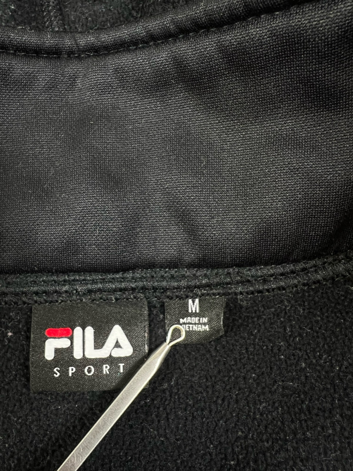 Giacca donna FILA Sport Performance mezza zip nera design multicolore media