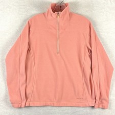 Patagonia Micro D 1/4 Zip Fleece Pullover Womens M Peach Pink Preppy Outdoors