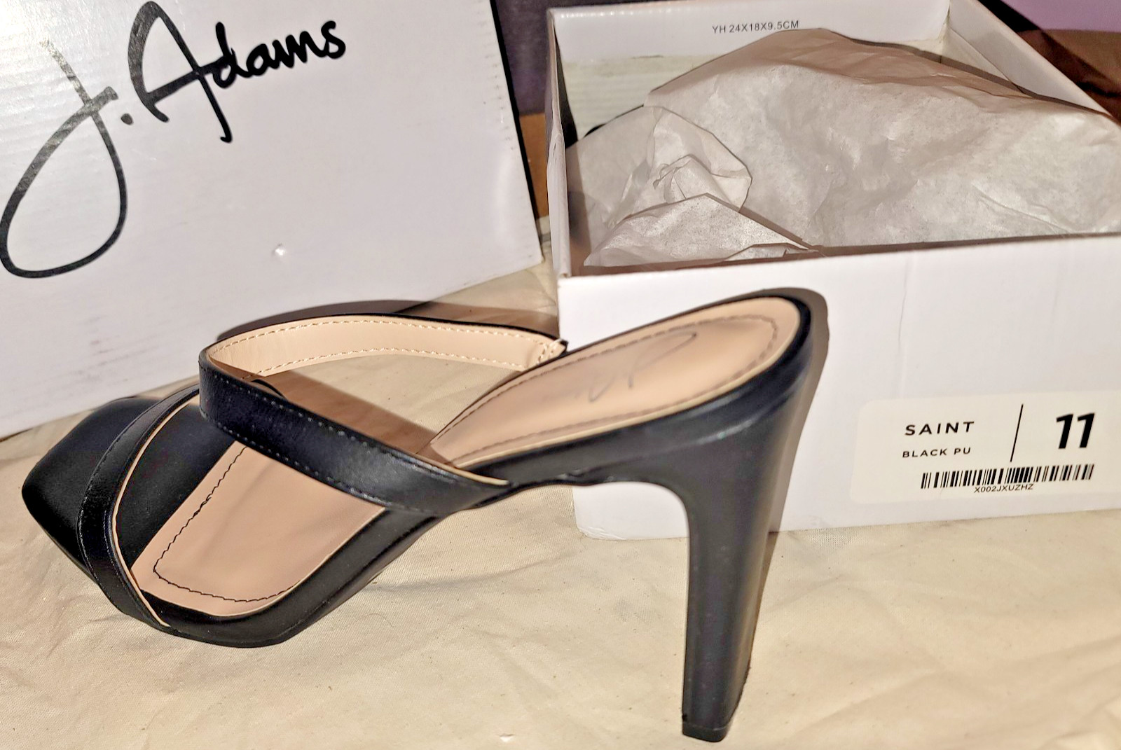 J. Adams *NEW* FORMAL PROM Women's SAINT Heels, Black, New, Size 11, MSRP $49