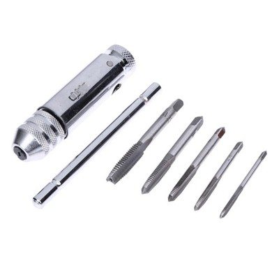 T-Handle Ratchet Tap Holder Wrench Adjustable M6 Screw Thread Metric