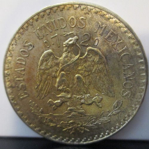 Mexico 1940 Un Peso Mexican Cap And Rays .720 Silver Coin-AU - Picture 7 of 8