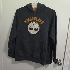 Boys Timberland Gray Hoodie XL HONEY WHEAT COLOR HOOD LINER Tree Design