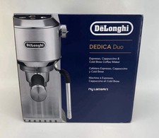 New DeLonghi Dedica Duo Espresso, Cappuccino Cold Brew Coffee Maker EC890M