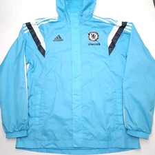 Adidas Chelsea Football Club Jacket Mens Large Windbreaker Samsung Soccer Blue