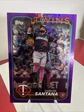 2024 Topps Update Series - Carlos Santana #US224 Purple Holo Foilboard /799