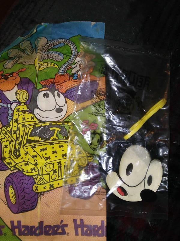 1998 hardees bag and toy felix the cat never opened toy cool combos for kids