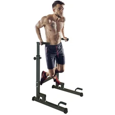 Dip Station, Heavy Duty Dip Bar Station with Adjustable Height, Multi-Functio...
