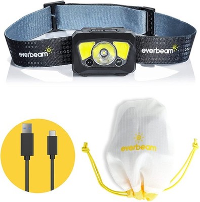 Everbeam H7 Headlamp - Water Resistant LED Rechargeable Battery w/ 28 hr Run ...