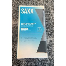 NEW Saxx DropTemp Cooling Mesh Boxer Briefs Mens Small Grey BallPark Pouch