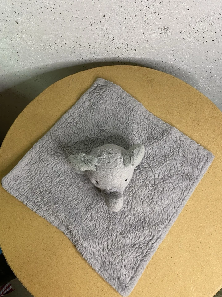 Used Kyle & Deena Grey Elephant Plush Security Blanket Baby Boy Or Girl Lovey - Изображение 2 из 3