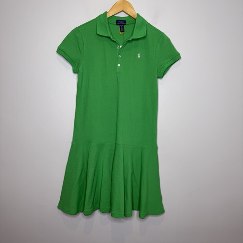NWT Polo Ralph Lauren Cotton Girls Polo/ Tennis Dress Green Size XL (16) - Picture 2 of 9