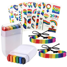Pride Decorations Rainbow Pride Face Paint Makeup Stick Gay Lesbian Bisexual Tem