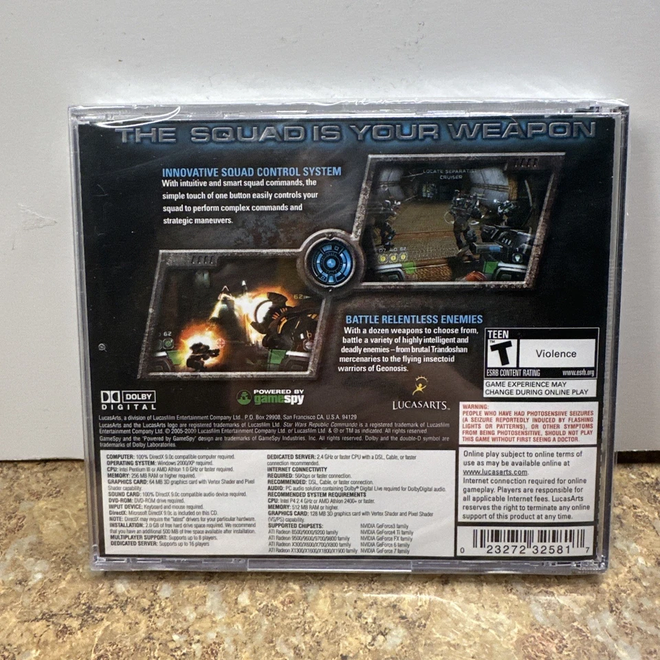 Star Wars Republic Commando (PC CD-Rom, 2005)  NEW Sealed - Image 2 of 2