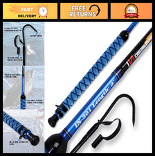 Portable Fishing Gaff with Stainless Steel Hook, Non-Slip Grip  Fiberglass Shaf