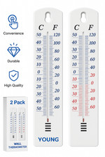 2WALL THERMOMETER Indoor Outdoor Home Room Office Garden Greenhouse Temperature