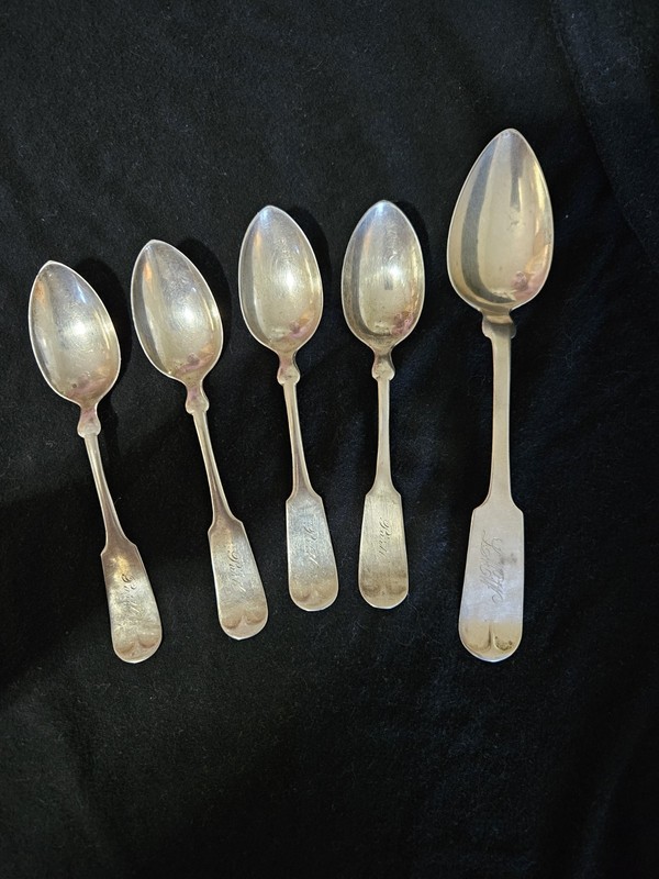 SILVER LOT-92 GRAMS of STERLING AND COIN SILVER -VINTAGE SPOONS