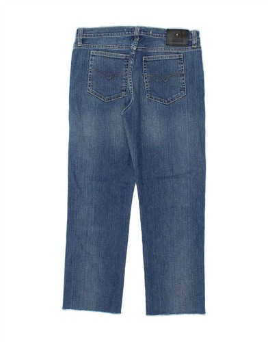 VERSACE Womens Cropped Jeans W29 L24 Blue Cotton JQ05 - Picture 2 of 3