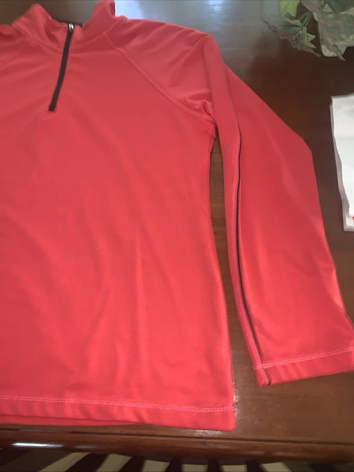 BOM! Pulôver atlético feminino Jockey tamanho XL manga longa 1/4 zíper - Imagem 4 de 4