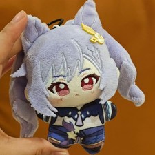 Genshin Impact Keqing Bag Pendant Plush Doll Stuffed Toys Key Charm Keyring Gift