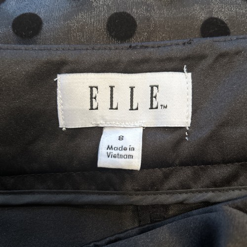 Elle Damenrock gepunktet schwarz transparent Überwurf Schleife Größe 8 - Bild 3 von 4