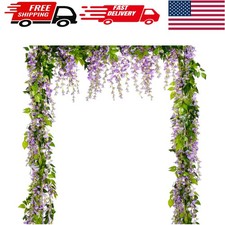 28.8ft Light Purple Wisteria Artificial Garland - Perfect for Weddings  Home