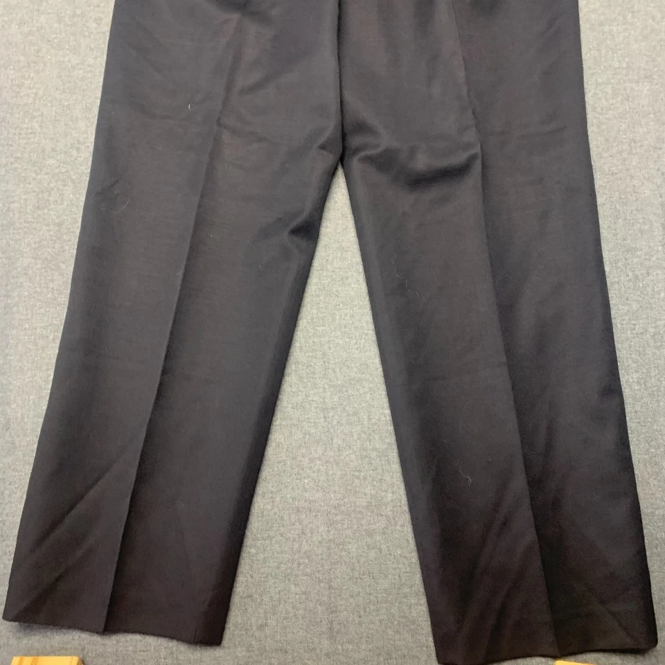 Pantalones de vestir para mujer Brooks Brothers talla 12 negros plisados 100 % lana Foto 3 de 4