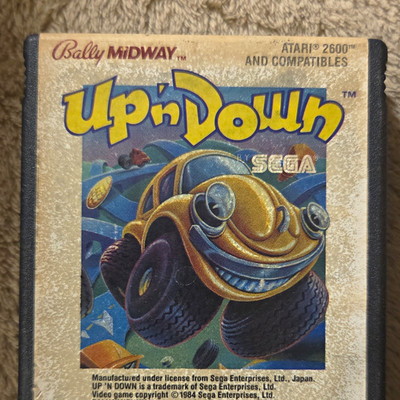 bally midway up'n down atari 2600 video game cartridge 1984