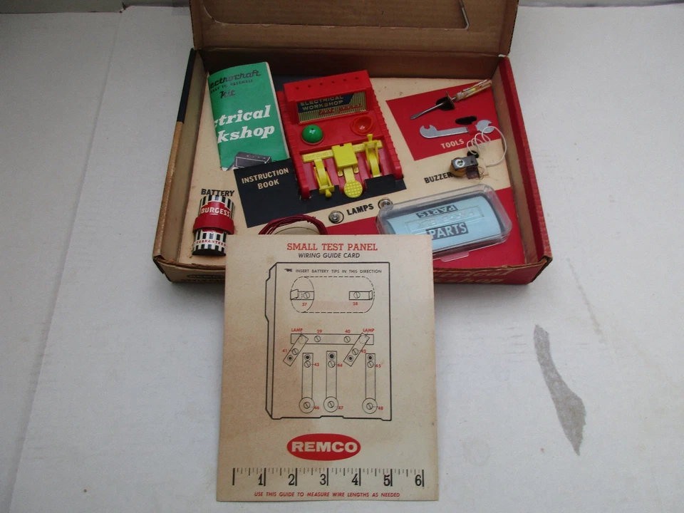 REMCO Electrocraft Iniciantes OFICINA ELÉTRICA estilo #405 Não Usado e COMPLETO - Imagem 2 de 4