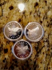 3-Sunshine Silver Eagle Rounds .999 Fine Silver (1 Troy oz. Each) in Capsule