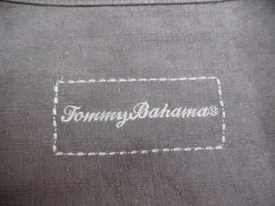 Tommy Bahama Shirt Mens 3XB Black Silk Uncork The New Year Champagne Embroidered - Image 4 of 4