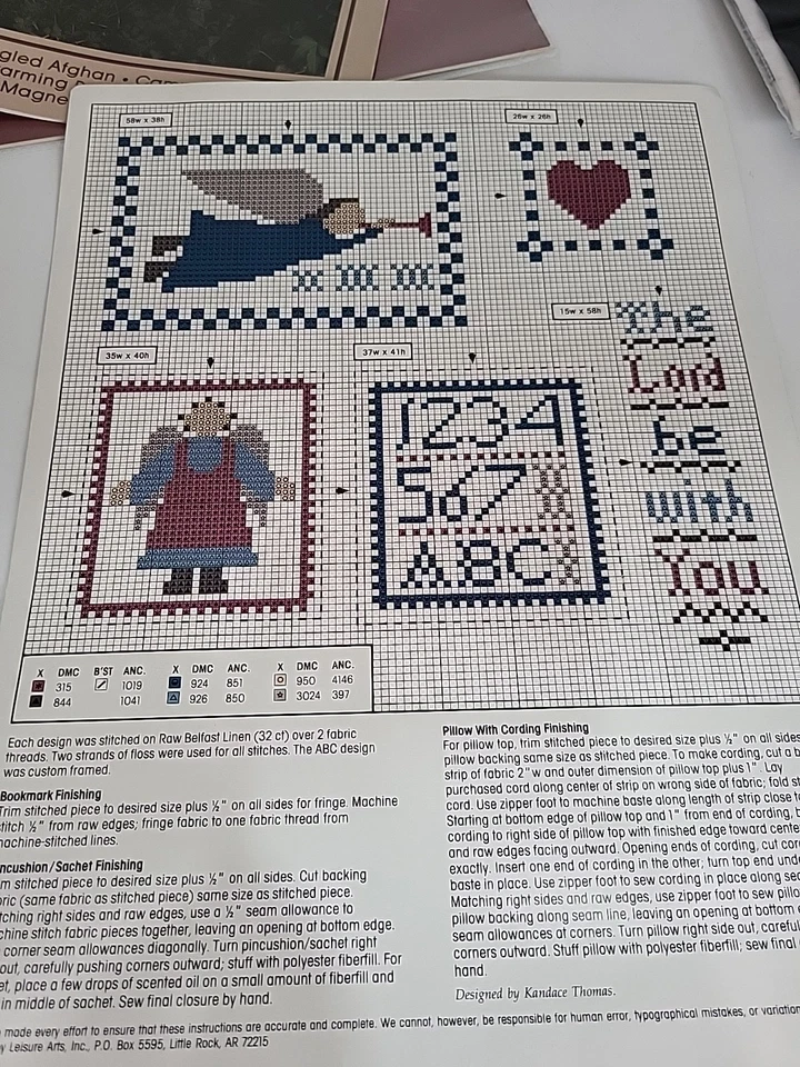 Vintage Cross Stitch Patterns Lot Of 5 - Image 3 of 4