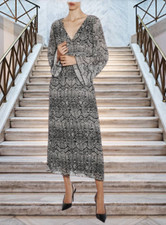 NWT- Zara- CUT OUT SNAKESKIN PRINT DRESS sz M   Retail price $79.90