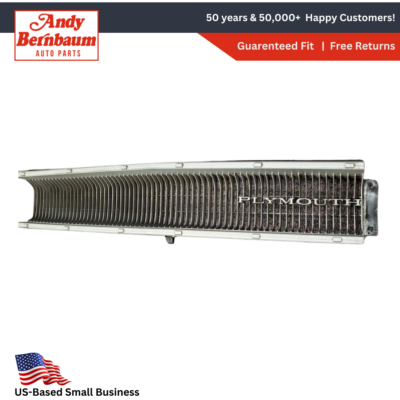 1970 Plymouth Satellite Front Bumper Upper Center Chrome Grille