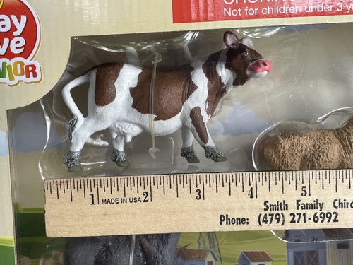 ✅New Playtive Junior Realistic Farm Animal Figures 5pc Cow Donkey Goat Duck Pig - Picture 2 of 14