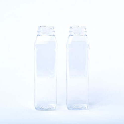 Pack of 48 Empty PET Plastic Juice Bottles - 12 OZ Reusable Clear Disposable