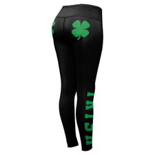 St Patricks Day Irish Shamrocks Womens Performance Leggings