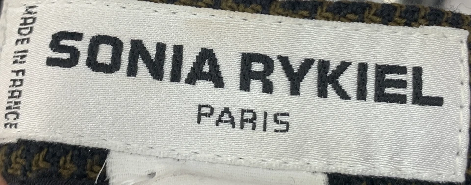 Sonia Rykiel brown black wool houndstooth notch lapel skirt suit set sz 36/40 - Image 4 of 4