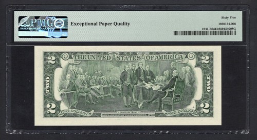 United States-Federal Reserve 2 Dollars 2017A Fr#1941-B (BA Block) UNC Grade 65 - Picture 2 of 2