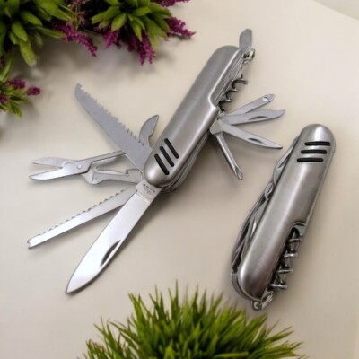 Multi-Tool Folding Knife Rite Edge Stainless Steel Swiss-Style