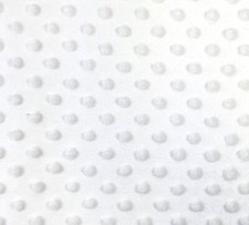 White Minky Dimple dot soft cuddle fabric by the yard 60" wide