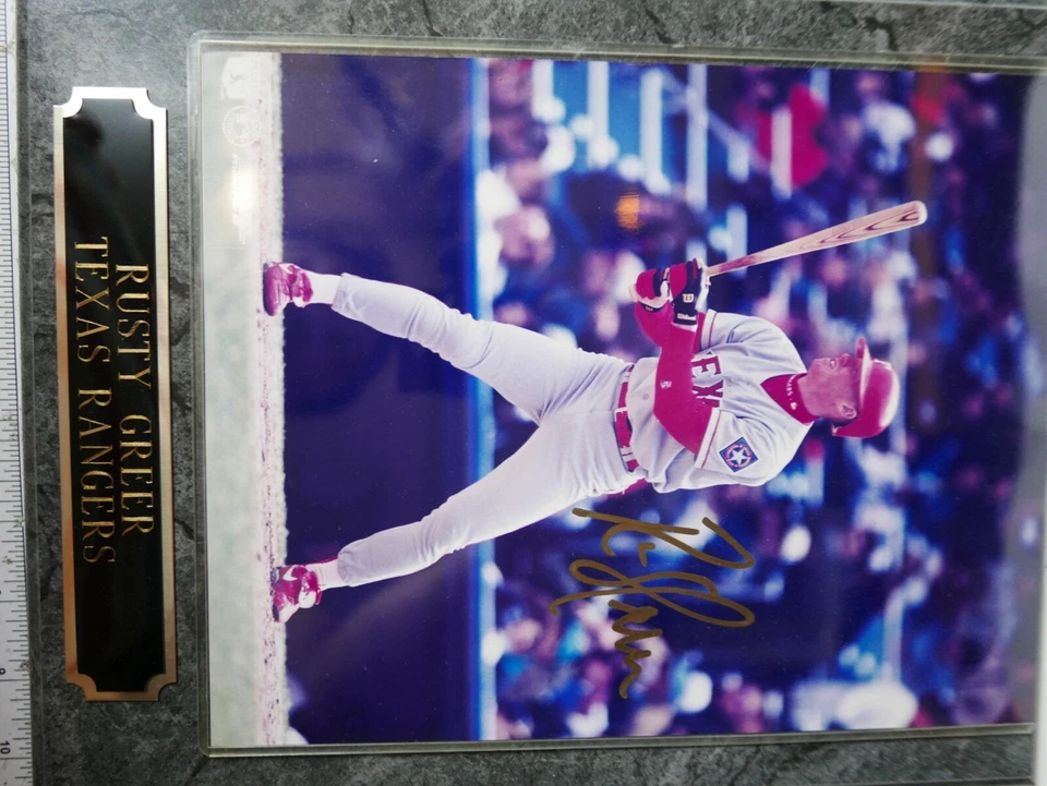 Rusty Greer Texas Ranger Autographed Picture Display Plaque - Image 4 of 4