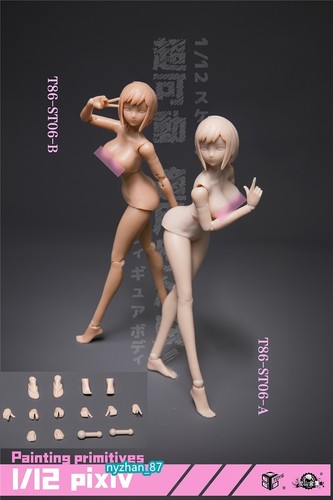 86TOYS T86-ST05/6 1/12 Suntan/Pale Flexible 6" Action Figure Girl Doll Body&Head - Picture 17 of 23