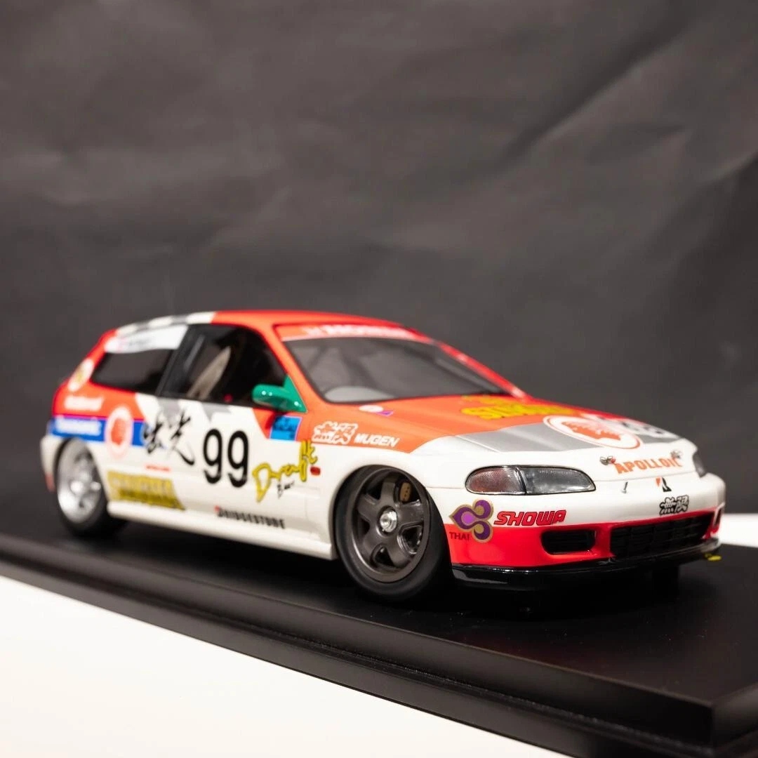 TARMAC WORKS 1/18 HONDA CIVIC EG6 Macau Cup Minicar With stand & BOX