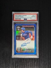 2024 Topps Chrome Justin Foscue Blue Refractor Rookie Auto */150 PSA 10 