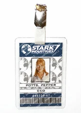 Iron Man Pepper Potts Stark Industries ID Badge Cosplay Prop Costume Christmas