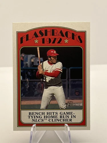 2021 Topps Heritage #BFB-JB Johnny Bench Hits Game Tying Home Run Reds