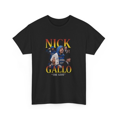 Nick Gallo The GOAT Unisex Heavy Cotton Tee, Sports Fan T-Shirt, Gift for Sports