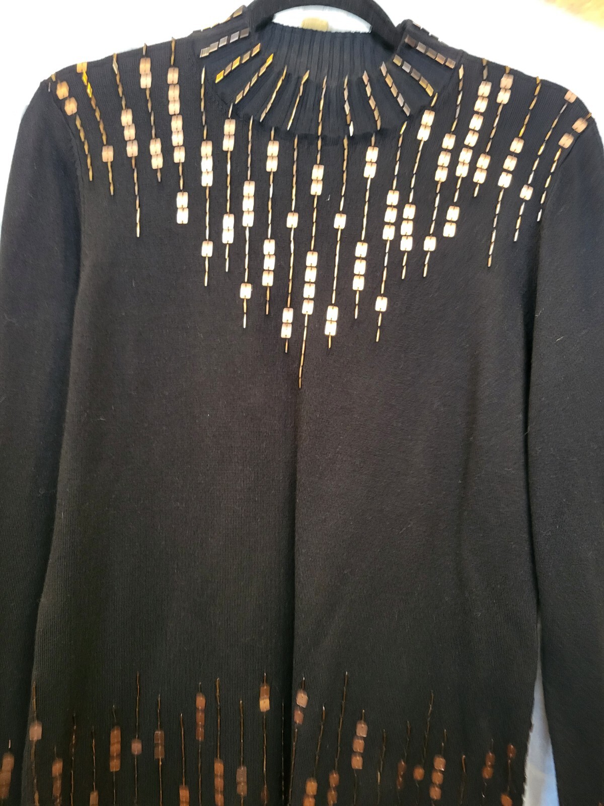 Once 1 Again Large Solid Black Copper Accents Lon… - image 2