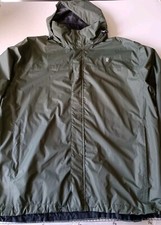 Little Donkey Andy Men's Full Zip Hooded Windbreaker Jacket Green/Gray XL